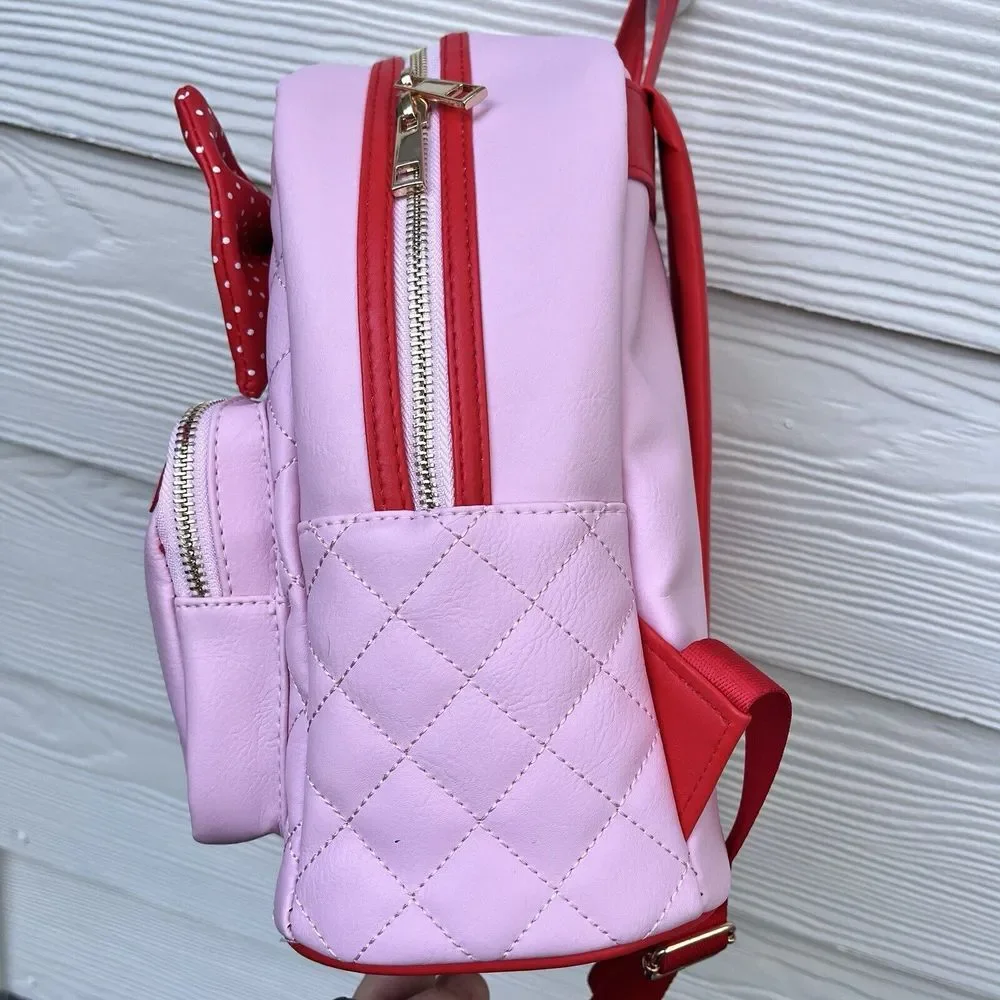 Strawberry Shortcake Mini‎ Backpack  Polka Dot Bow Quilted Bag Pink NEW 2024